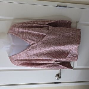 Song‎ N Spirit Front Cross Glitter Sweater Pink/Rose Gold Size XXL NWT